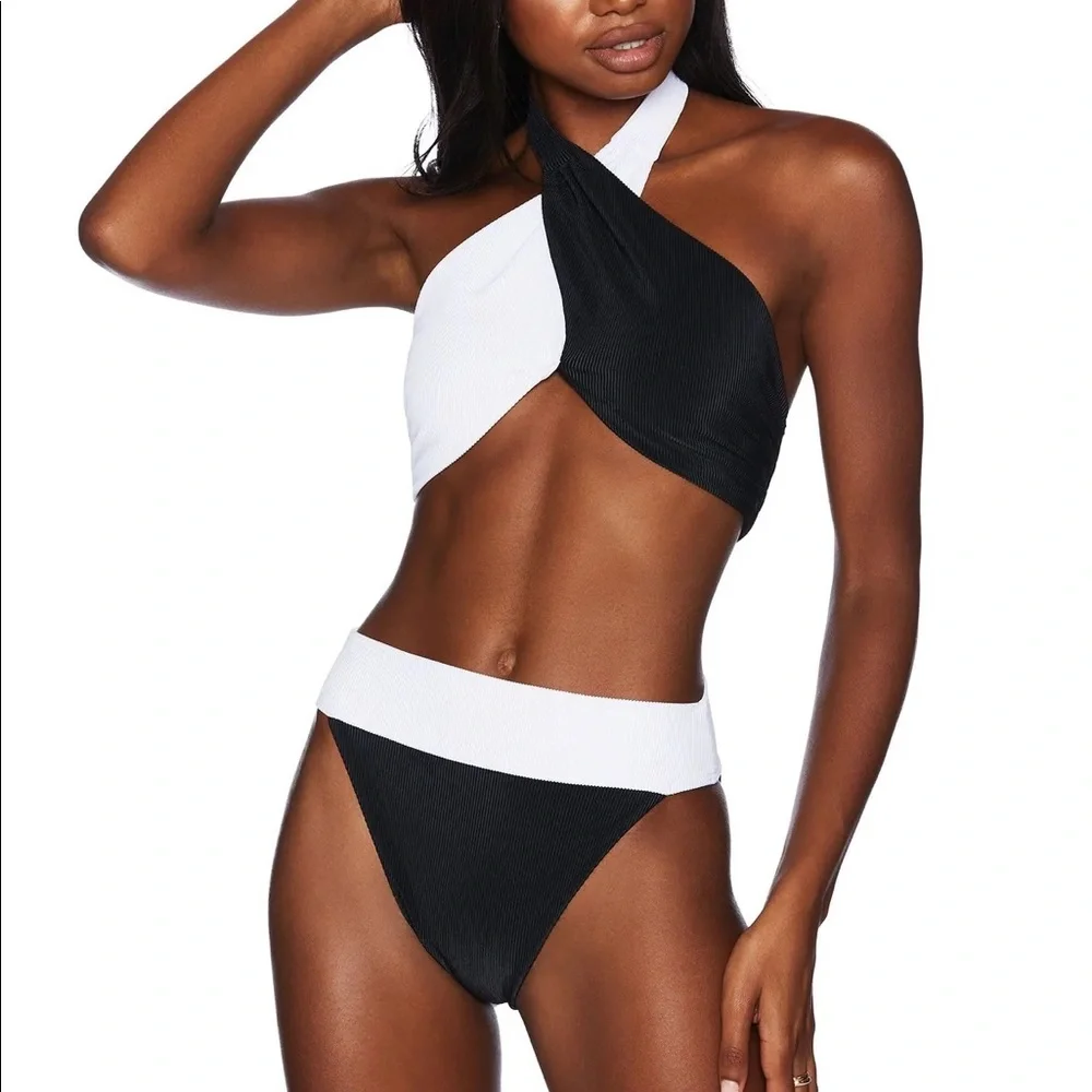 Beach Riot Cecilia Bottom Black and White - Picture 1 of 7
